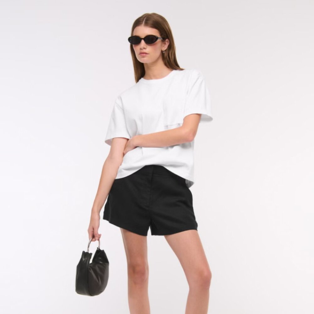 A&F Linen Blend Shorts